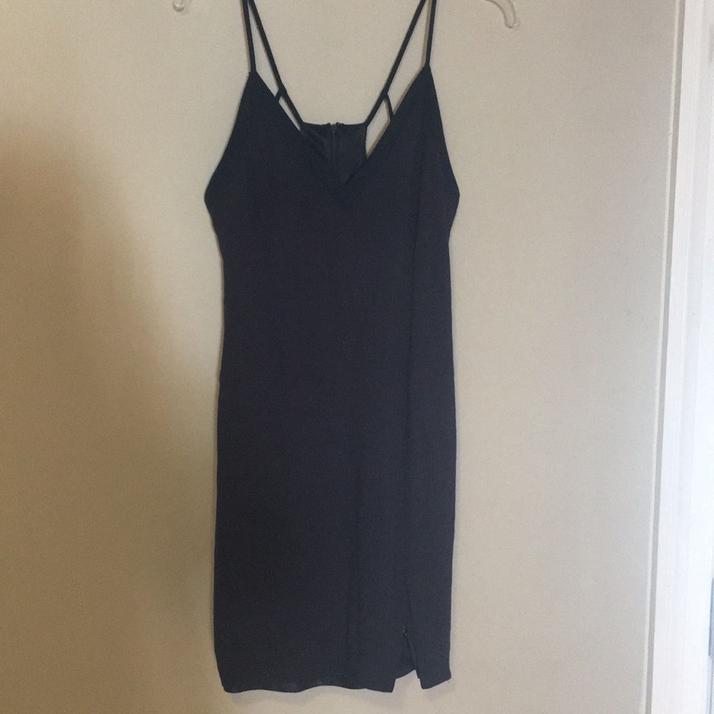 Astr Navy Blue Dress